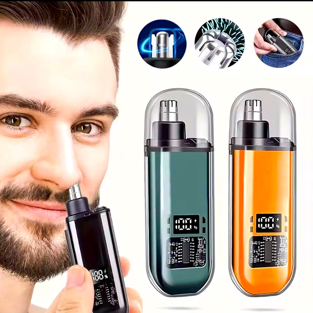 Precision Nose Hair Trimmer - Black and Orange